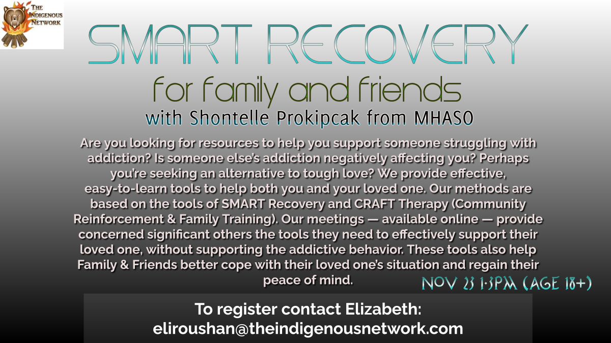 In this workshop, Shontelle Prokipcak from Mental Health and Addiction Services of Ottawa, shares information and resources on how we can help support family or friends who are affected by substance abuse, drug abuse, alcohol abuse or other addictions.