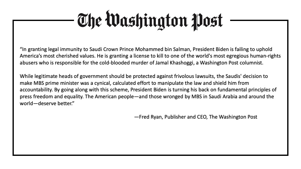New statement from Washington Post Publisher Fred Ryan