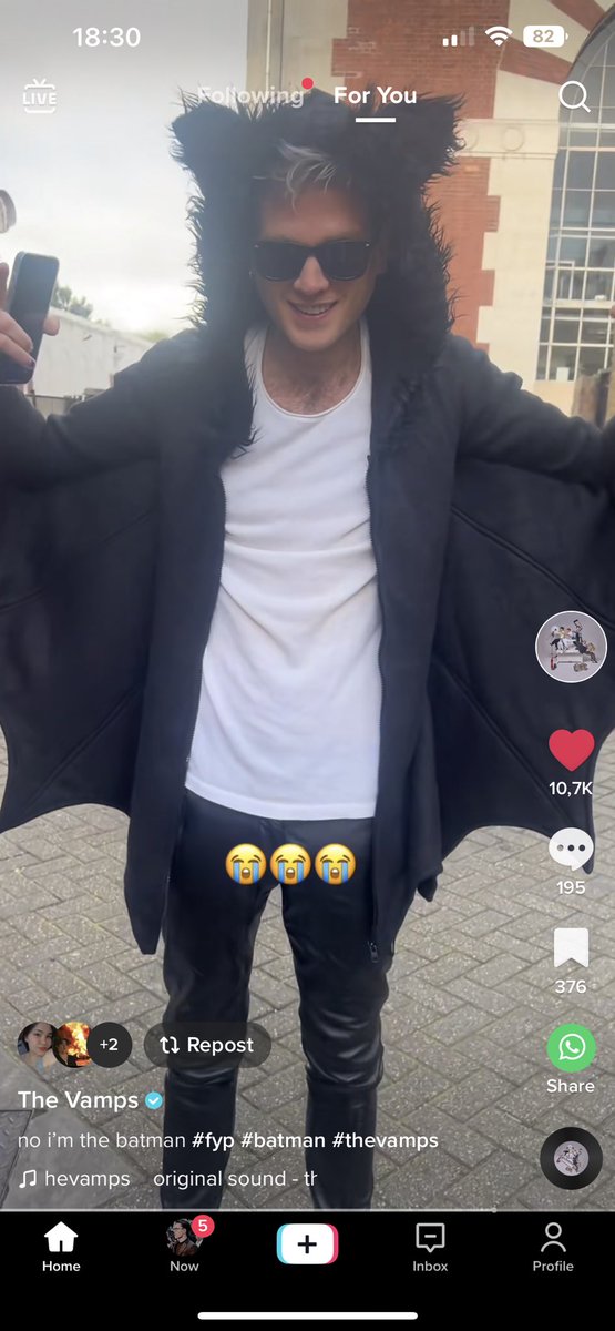 buckysemail's tweet photo. bat costume??😭 I love him sm BYE https://t.co/F0huwR7jUy