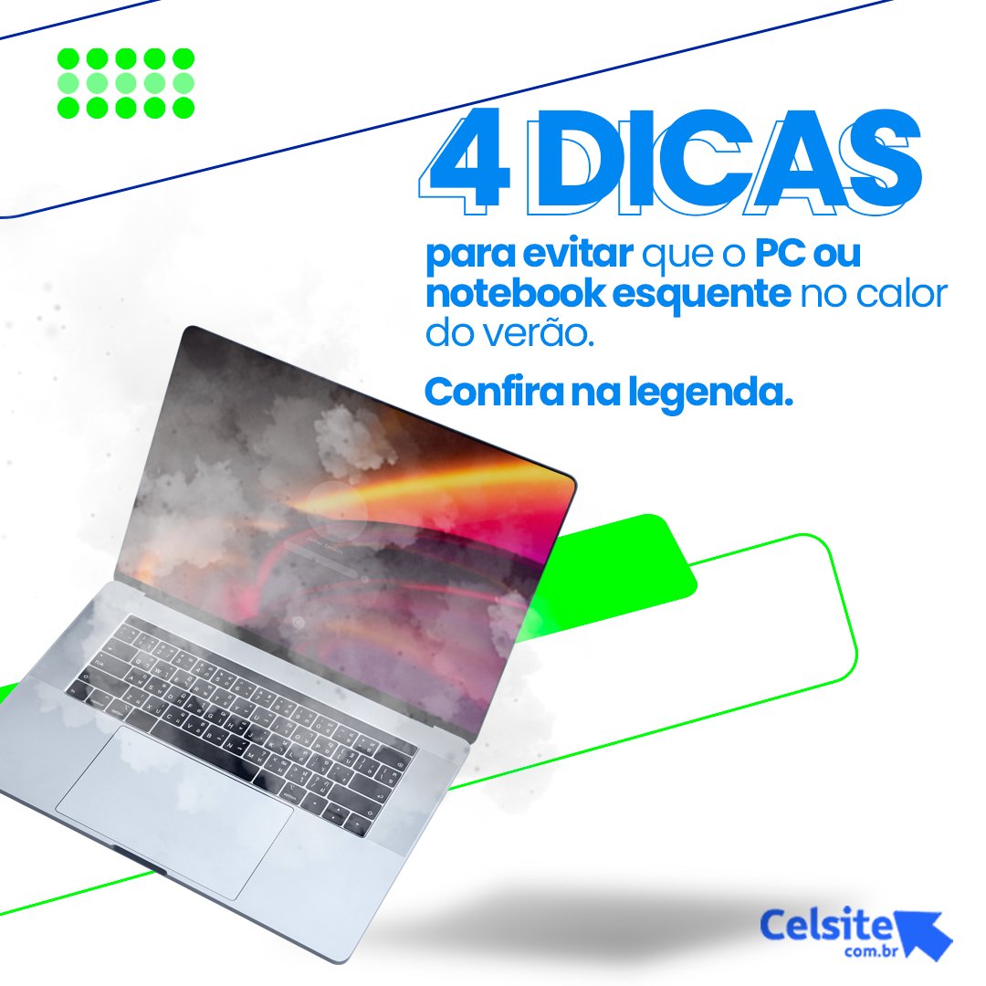 celsitecombr's tweet photo. Apesar de muitos gostarem do clima quente, quem sofre são os computadores e notebooks, já que facilmente podem ter problemas de superaquecimento. 

Para te ajudar a prevenir essa dor de cabeça, confira 7 dicas:

- Limpe a poeira das peças
- Use uma base com coolers externos para https://t.co/0hrKJV12xc