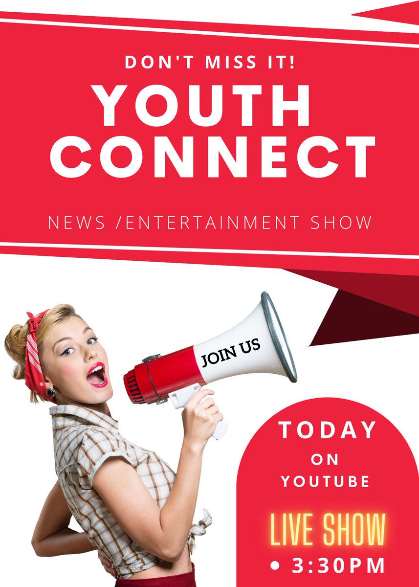 Don’t miss it - Youth Connect Live at 3:30pm on YouTube. It’s an all ability news/entertainment show that will entertain you. #community #inclusion #YouTubers