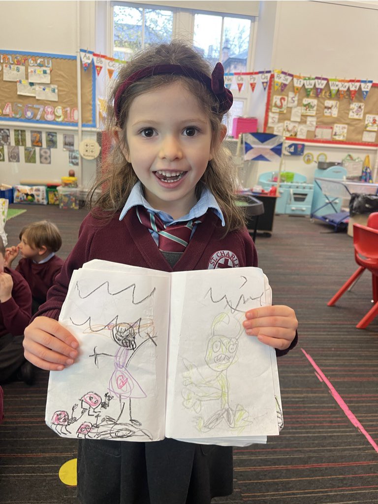 StCharlesGla's tweet image. As it’s @BookWeekScot one of our Primary 1 girls made a book for her #ClassLibrary.  She got to show it off to the class and has put it on display for everyone to see! #YoungAuthors #ReadingForPleasure @literacyfor_ALL
