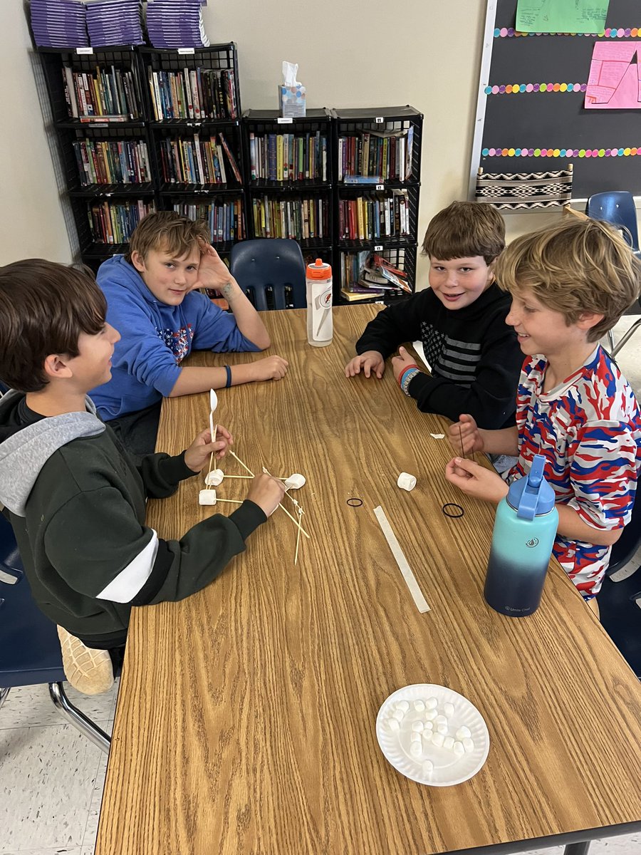 Building marshmallow catapults this afternoon as a part of STEM Day <a href="/SweetAppleES/">Sweet Apple Elem</a>