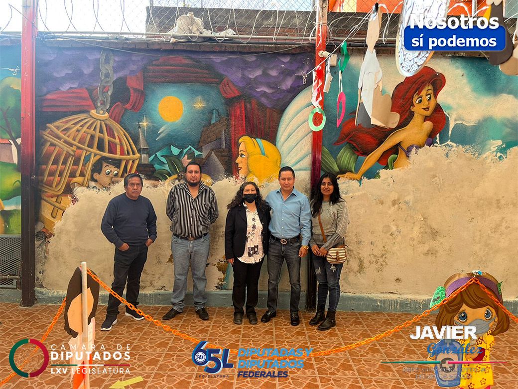 JavierGleZepeda's tweet photo. El día de hoy visitamos el Jardín de Niños Himno Nacional, en el Barrio de San Miguel Zinacantepec, dónde vamos a apoyar con 7  murales, nuestro compromiso en la diputación federal es apoyar a las y los niños del #Distrito40 porque #NosotrosSíPodemos https://t.co/GoEMtyNcUT