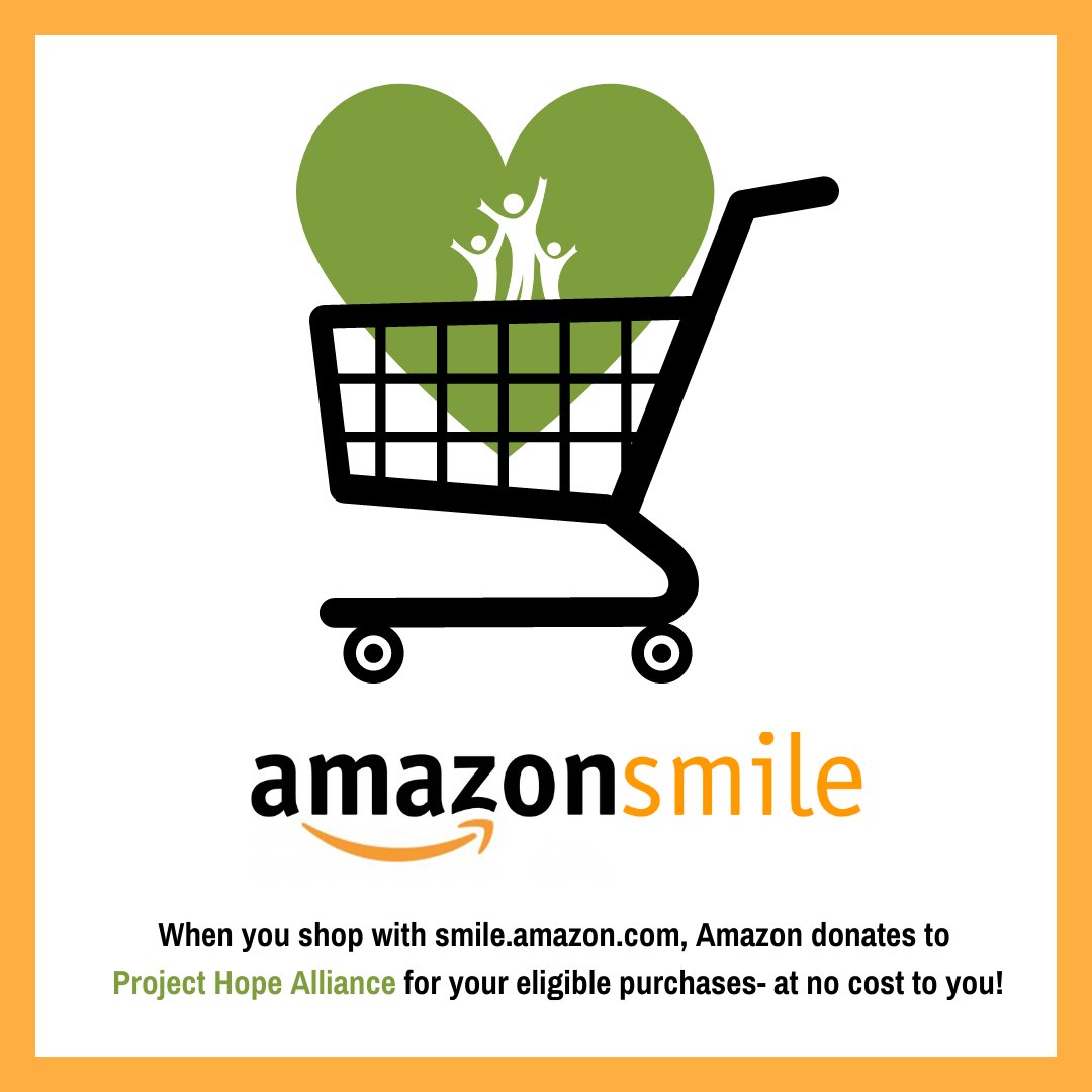 Shop with #Amazon Smile! Once you select #ProjectHopeAlliance as your charity of choice, a percentage of every eligible Amazon purchase will go to helping a child experiencing homelessness.

Select Project Hope Alliance as your charity of choice smile.amazon.com/ch/75-3099628