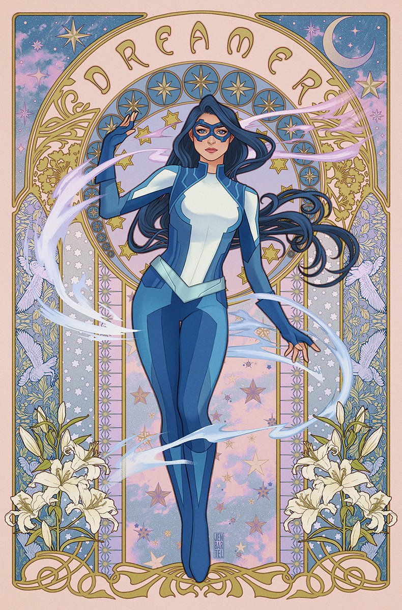 My art nouveau variant cover for Lazarus Planet: Omega #1, featuring Dreamer! ⭐️💤