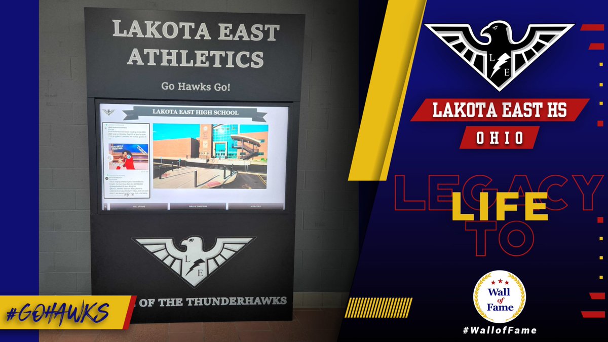 ⭐Thank you <a href="/East_Hawks/">Lakota East High</a> Thunderhawks for choosing us 🤝 to bring your school's #LegacytoLife! We look forward to helping tell your story for years to come! <a href="/NIAAA9100/">NIAAA</a> <a href="/ohioiaaa/">OIAAA</a>  

🎭🎨🎺🎻🏈⚽📜📚🏆➡💻➡ #WallofFame   

#theEastway #ContentMatters #halloffame #storiesmatter
