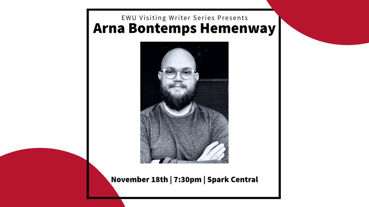 SparkCentral509's tweet photo. Arna Bontemps Hemenway will be at Spark Central tonight! Please join us for the return of @EWUmfa's Visiting Writers Series at 7:30pm.

#ArnaBontempsHemenway #EWUVisitingWriters #EasternWashingtonUniversity #WestCentralSpokane #KendallYards #SpokaneEvents #SparkCentral https://t.co/uSu49dIpGd