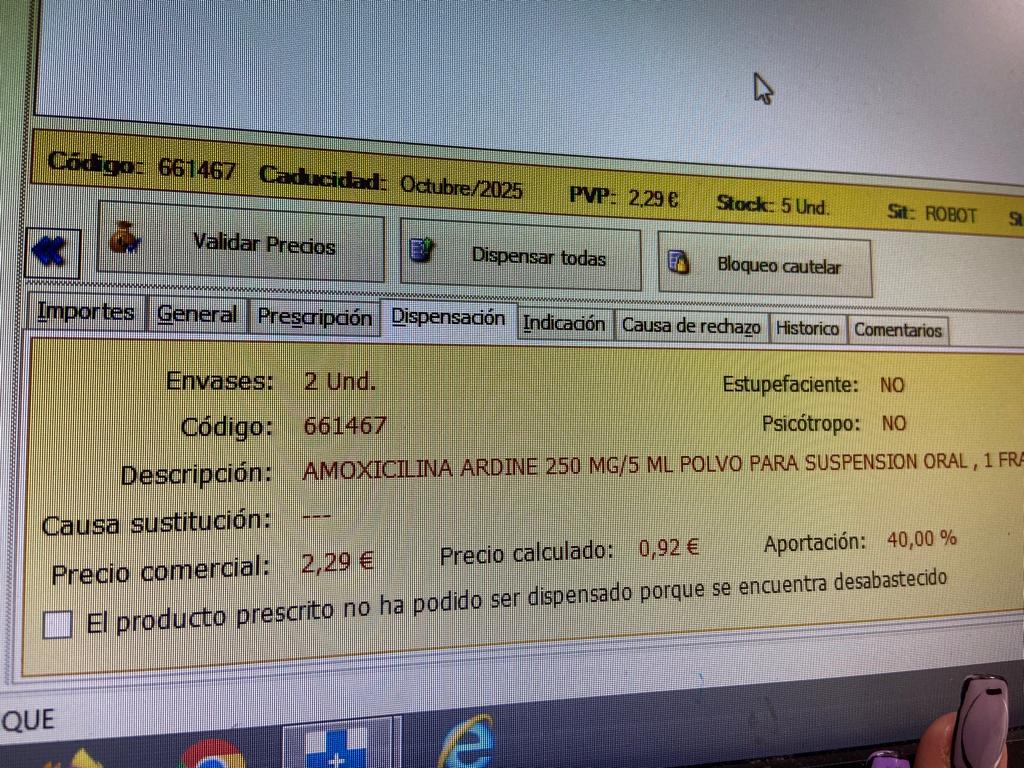 Hoy la <a href="/AEMPSGOB/">AEMPS</a> ha emitido recomendaciones para paliar el desabastecimiento de Amoxicilina 250mg y por primera vez, podremos sustituir desde la farmacia una forma farmacéutica. 
Mirad como aparece en RE