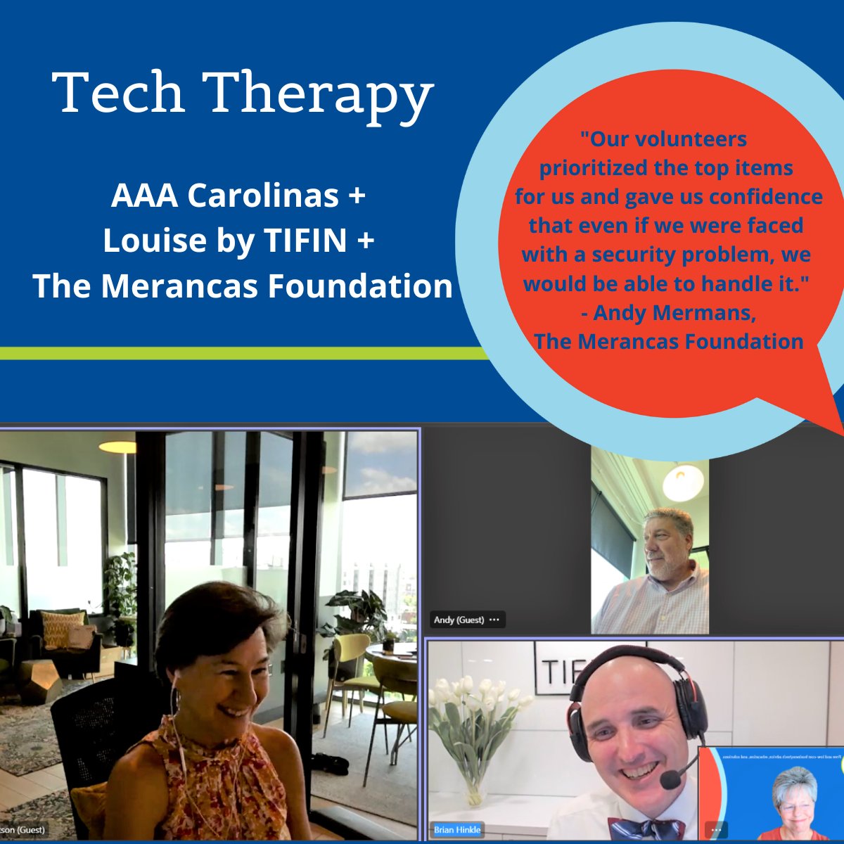 Congrats to the entire team at The Merancas Foundation, Inc. for completing their security assessment through our Tech Therapy program with skilled volunteers from <a href="/AAACarolinas/">AAA Carolinas</a> and Louise by <a href="/TIFINfintech/">TIFIN</a> .  

Read more here: apparo.org/skilled-volunt…

#techforgood #Nonprofits