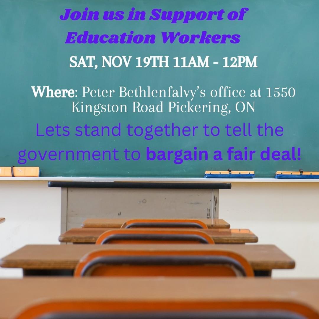 Tomorrow we stand together for a #GoodDealNow because #39kIsNotEnough 
See you in Pickering at 11am 👇
