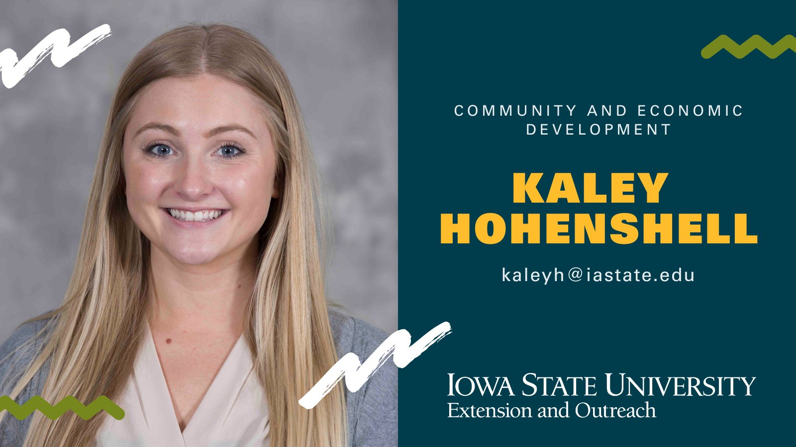ISU Extension CED on Twitter "Get to know our staff contact Kaley