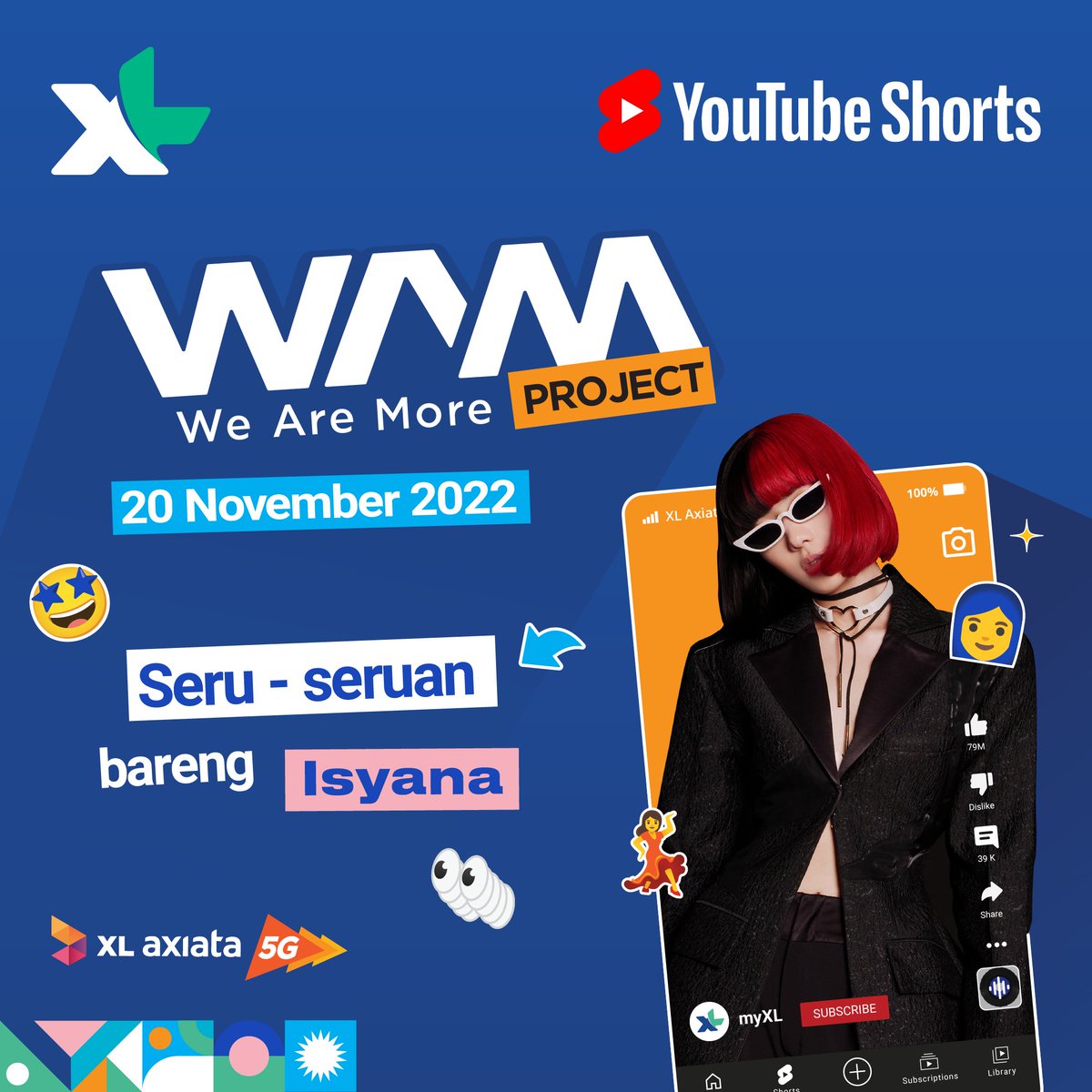 myXL's tweet photo. Akan ada juga penampilan spesial dari Vidi Aldiano, Tiara Andini, Virzha dan Isyana Sarasvati yang akan menambah pengalaman seru di We Are More Project.
See you on stage yaaa!!!!
#WAMProject #AdaDiShorts #WeAreMore https://t.co/GeZJ5zngDC