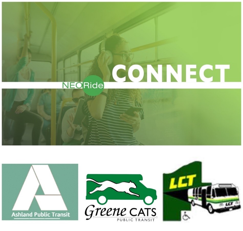 NEORideTransit's tweet image. Here we GROW AGAIN!  NEORide welcomes its newest members @Lcgov (Lorain County Public Transit), @greenecats, and Ashland Public Transit bringing NEORide to a total of 23 members. 🚍🎉