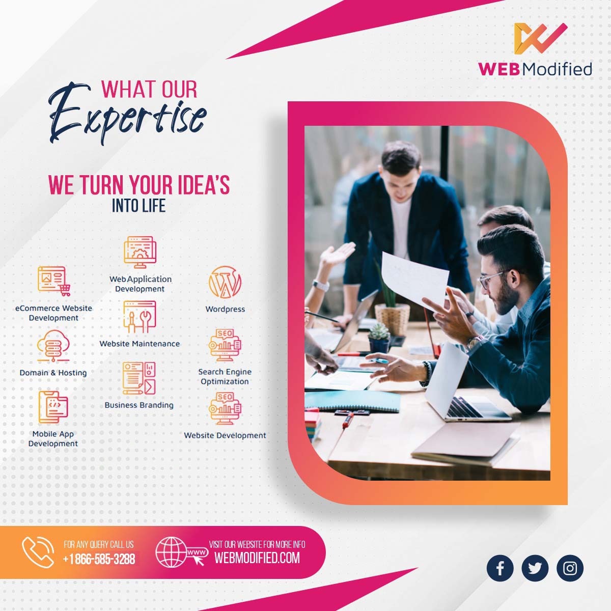 WebModified's tweet image. E-mail: support@webmodified.com
.
Website: webmodified.com
.
Contacts: +1 866-585-3288
.
Facebook: lnkd.in/dUxRvdpp
.
Twitter: 
#webmodified #ecommercewebsitedevelopment #webappdevelopment #wordpress #laraveldevelopment #phpdevelopment