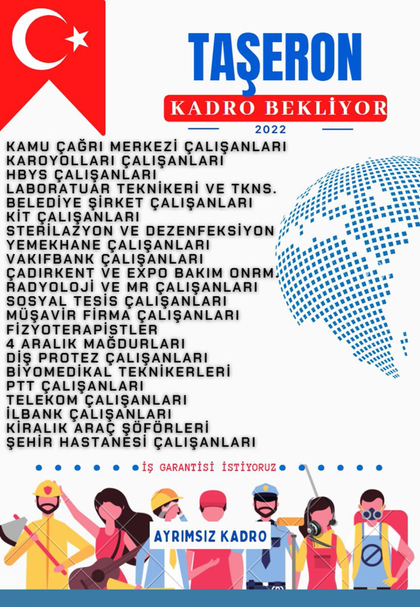 Ozlem18656706's tweet photo. #KadroSözüTutulsun Yüzbinlerce taşeron işçi ve 20 bin kamu çağrı merkezi çalışanı. Tek amaç iş güvencesi. @RTErdogan @dbdevletbahceli @vedatbilgn @Akparti @MHP_Bilgi @fuatoktay @fahrettinaltun https://t.co/gaPqdzpGEE