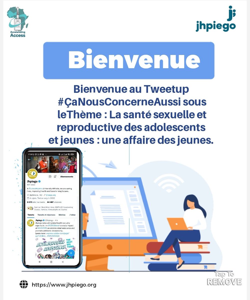 DMPASCNow's tweet photo. Le sujet de la santé sexuelle et reproductive des adolescents et jeunes  nous intéresse. 
Bienvenue au Tweetup. 
Vous pouvez nous suivre via 👉#ÇANOUSCONCERNEAUSSI 
#DmpascNow2 #ICFP2022 #Dmpasc #UtilisonsPF https://t.co/NjrNVY1EIt