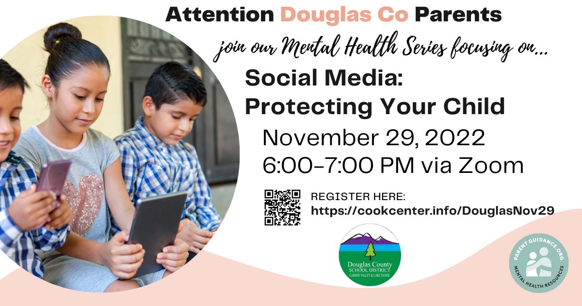EPICDCSD's tweet photo. DCSD's Mental Health Series: 
Social Media: Protecting Your Child by Staying Aware &amp; Involved

Join us on November 29th at 6 p.m. to learn the parenting pitfalls and practical solutions to effectively managing technology use.

Registration Link:

https://t.co/ukVqQiwHiC https://t.co/Mom3zt9UE6