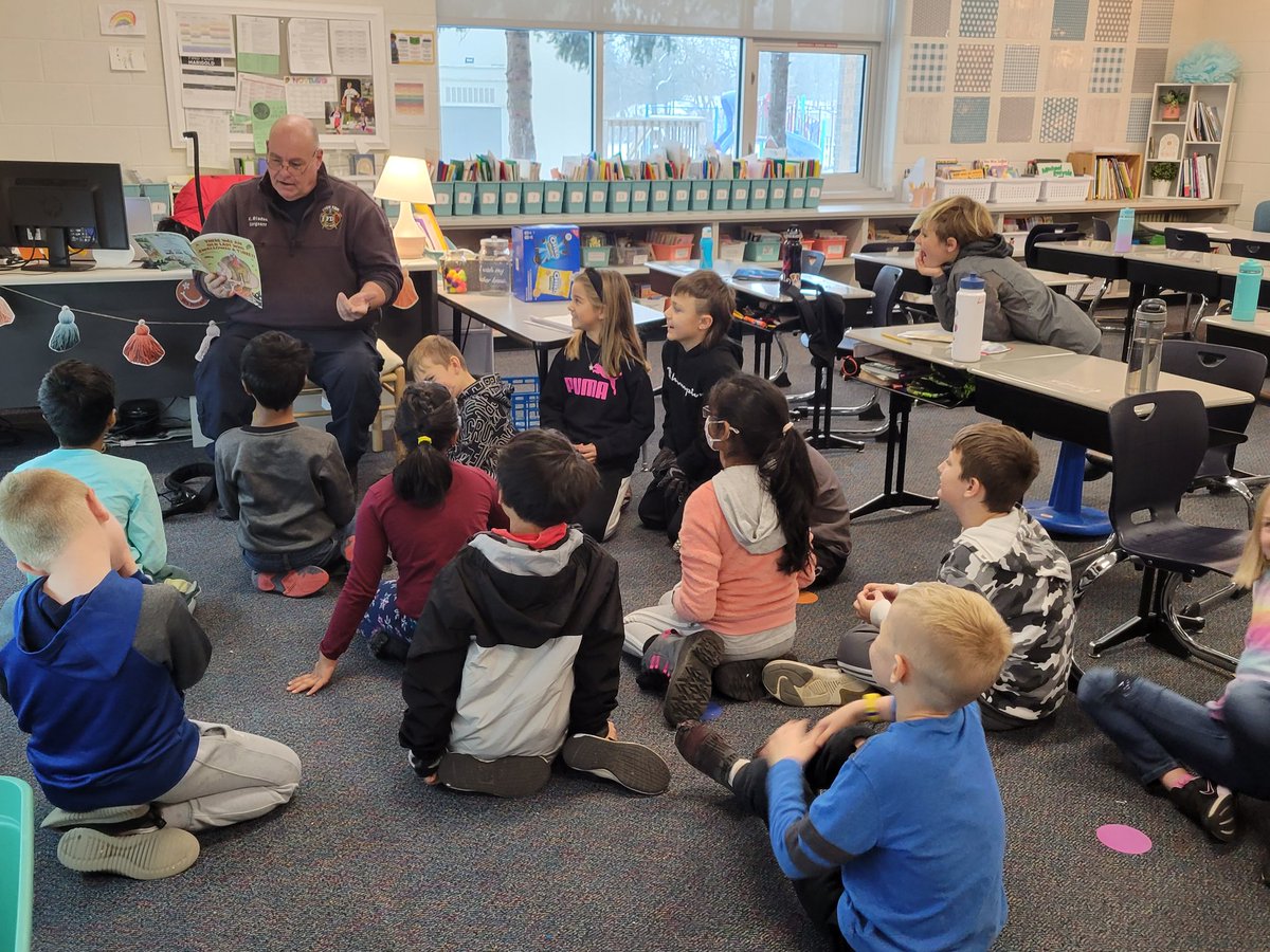Thank you, Sgt. Blades and Chief Madeline of the Lyon Township Fire Department, for reading to our class today! We all enjoyed your visit! <a href="/PtoDolsen/">Dolsen PTO</a> <a href="/SLCSDolsen/">Dolsen Elementary</a>