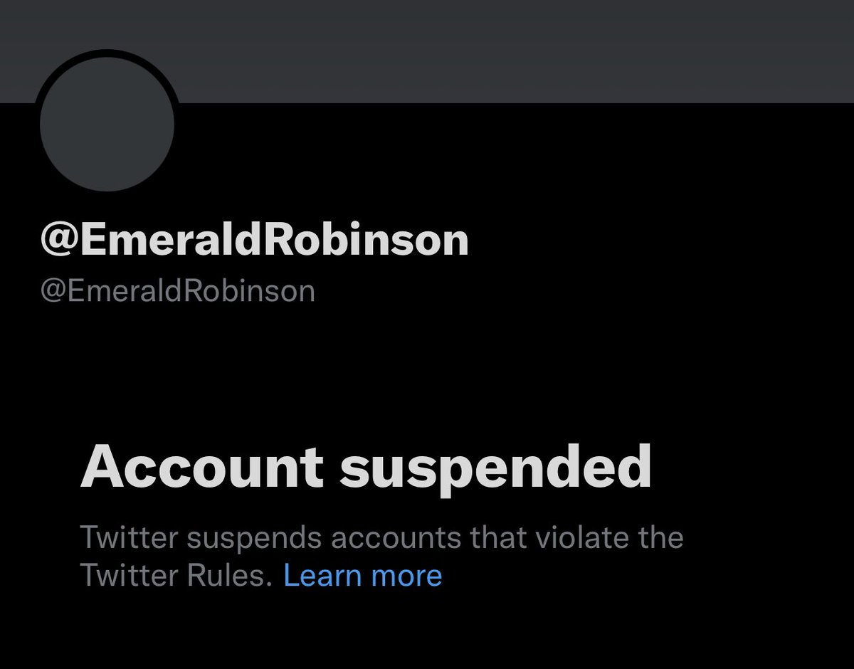 ambassadorious's tweet photo. @elonmusk Please bring back @EmeraldRobinson… https://t.co/3zyPyMmS1m