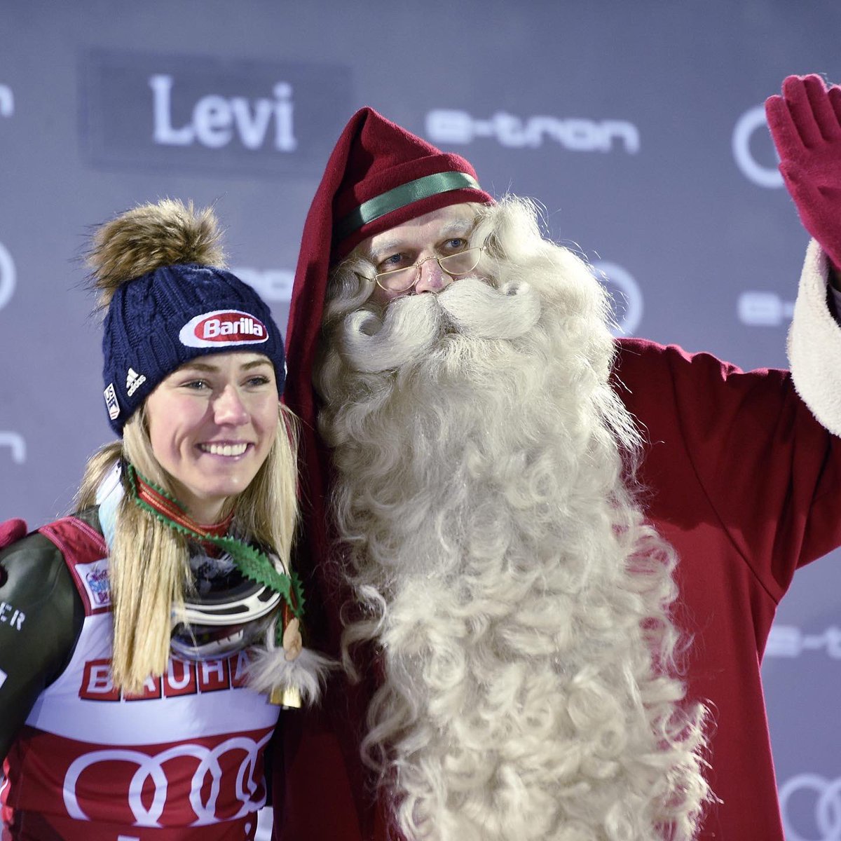 Yay we’re starting! It’s FINALLY the <a href="/fisalpine/">FIS Alpine</a> World Cup kickoff for us tomorrow at Levi. Bib 6️⃣! 

❄️Tis the season, and I’m getting in the spirit with Santa sightings and reindeer visits, so here’s a 10% off code for the Alpine Pass on skiandsnowboard.live: SHIFFRIN2023.