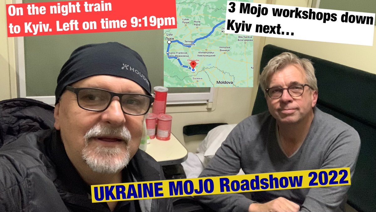 UKRAINE Mojo: We have been in Ukraine six days and have done 3 Mojo workshops in Lviv, Ivano-Frankivsk and Chernivtsi…KYIV is next (The train rattled its way  10 kms down the tracks and it’s already stopped :)