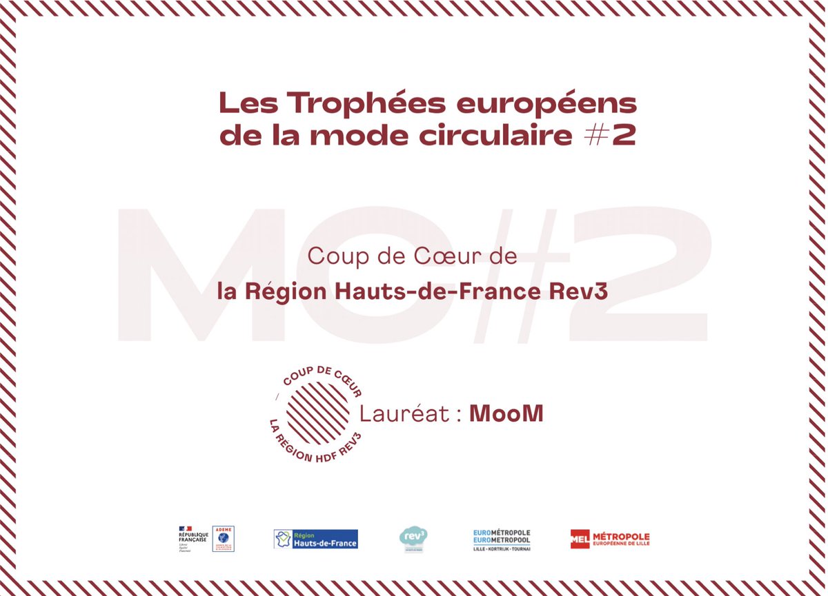 modecirculaire's tweet photo. Plusieurs coups de coeur remis lors de cette deuxième édition des trophées européens de la mode circulaire !
#MooM 
Prix @hautsdefrance @rev3 https://t.co/ONNnhoIm7J