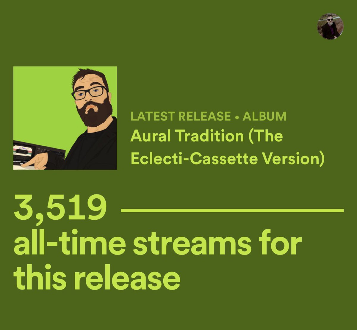 drpantsmusic's tweet image. Trying to take advantage of mine. 

For instance…it could be really good for the future of my album if it gets 10k streams in the first month. Here’s where we are. Will you help? Playlist the songs and post your playlists on sm? Plz RT, while we can 💜