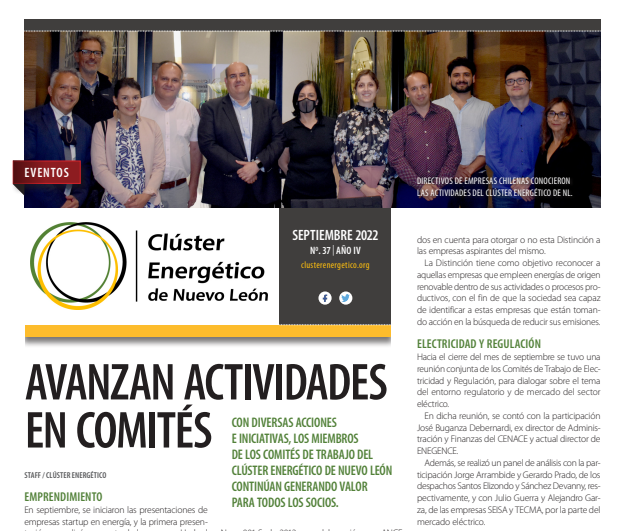 ClusterEner_NL's tweet photo. ¡Ya esta nuestro Newsletter No. 37!⚡
Entra al link y entérate de lo más actual en el sector energético.
https://t.co/ByJt4Q295G👩‍💻 https://t.co/FGnUXx9Bd3