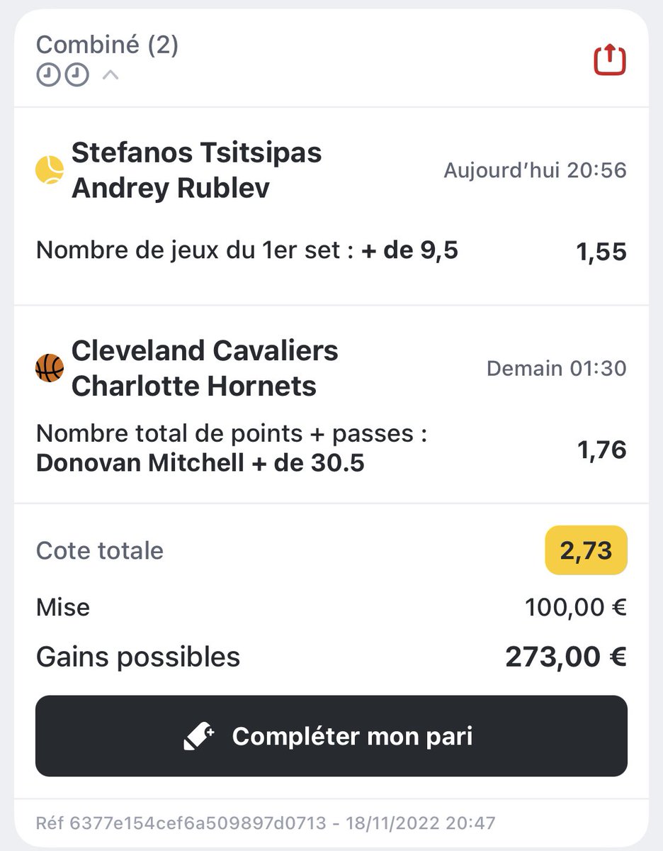 OcbPronos's tweet photo. 💈COMBINÉ DU SOIR 🎾 et 🏀⚔️⬇️

ON REPART EN GUERRE AVEC UNE BELLE CONFIANCE 🎾🏀🇺🇸⚔️🔥🔥🔥🔥 https://t.co/dnKREdrft4