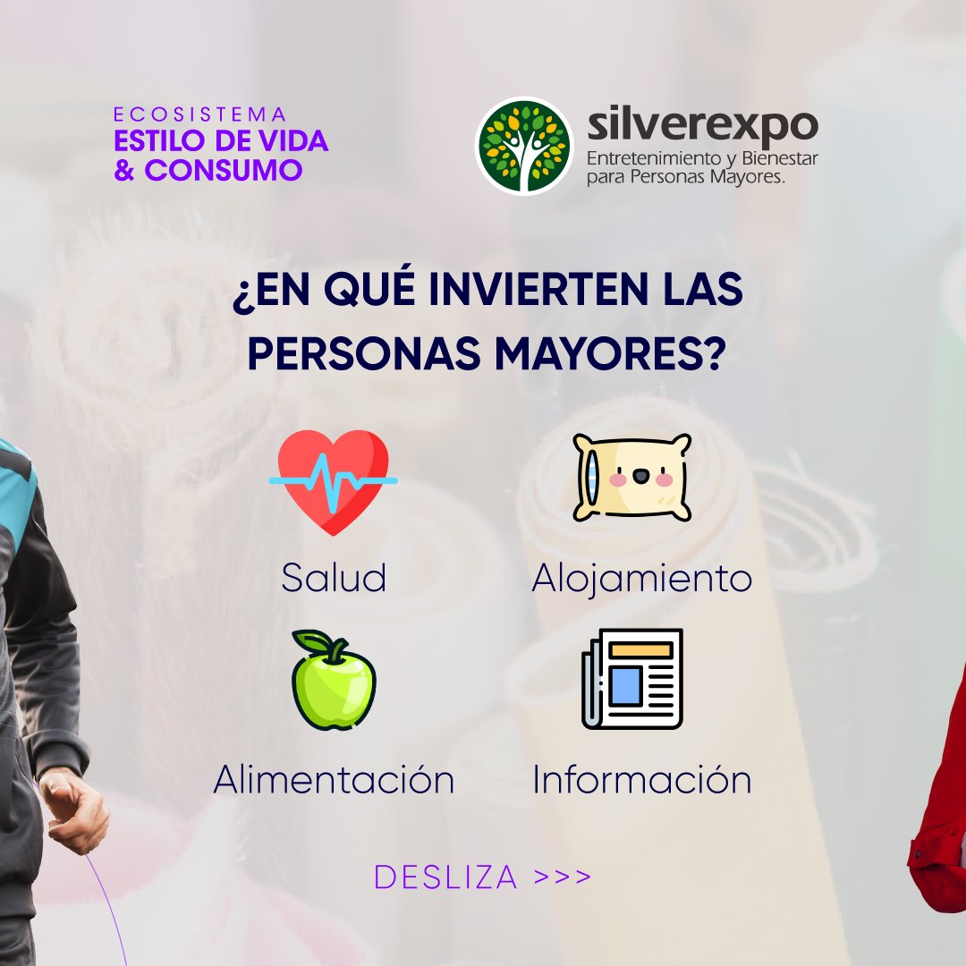 econexia's tweet photo. Los adultos mayores o población silver en Colombia ha crecido de manera importante en los últimos años. 👵🏽❤️👴🏼
Desde #Econexia te invitamos a conocer más información de #SilverExpo ingresando aquí: https://t.co/SnSuYVQh2E https://t.co/uWjkncSXlm