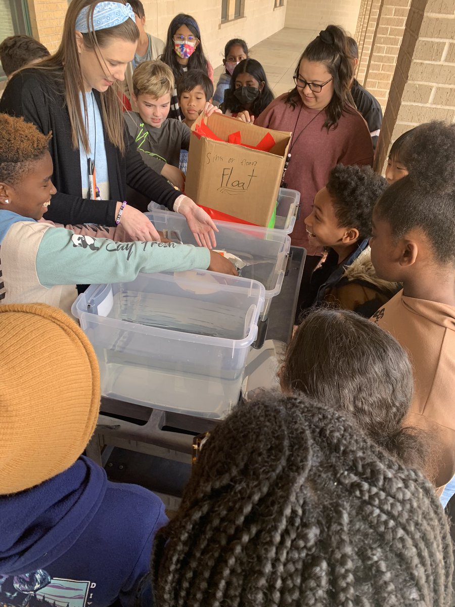 AVandestadt's tweet photo. It’s been such a fun day seeing how engaged and creative our @shawneetrailelm students are for #stemakerday. I’ve seen different boat designs, towers, car designs, turkey traps, 3D printing, and most importantly kids excited to collaborate and learn! My heart is so full! https://t.co/hUFu4EKYAi
