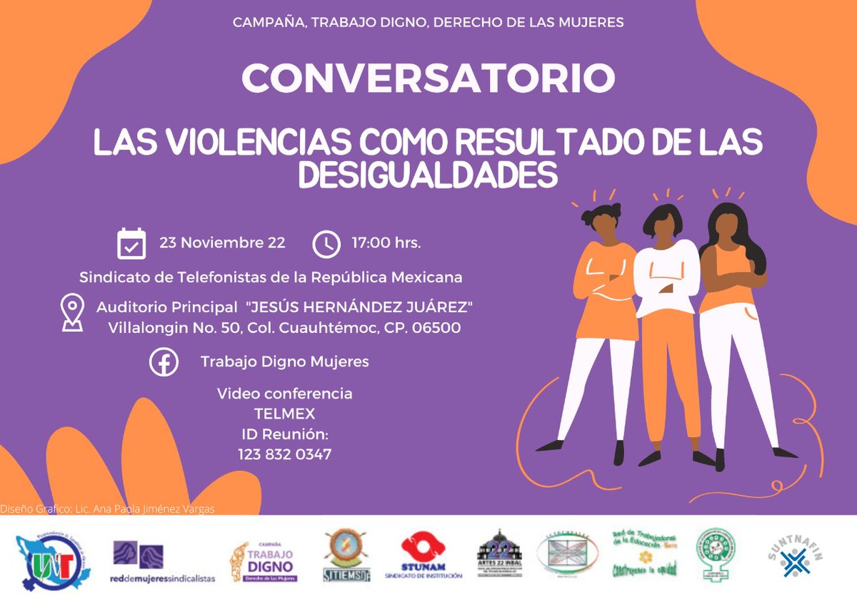 *Buenas tardes c@s nos ayudan a difundir, el Conversatorio que tendremos para el miércoles 23 de noviembre a las 17 hrs*
