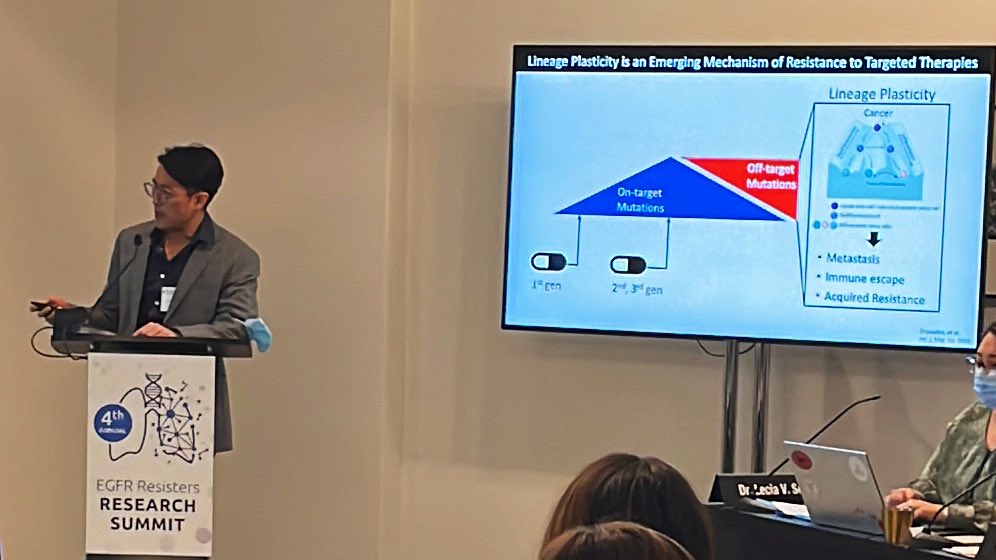 EGFR Resisters Research Summit (@egfrsummit) on Twitter photo Dr. <a href="/jmchan88/">Joseph Minhow Chan, MD, PhD</a> starting off the alumni presentations strong 💪 with his work on understanding lineage plasticity in #lungcancer under RB1/TP53 loss. 🫁 #EGFRSsummit22 <a href="/EGFRResisters/">EGFR Resisters</a> #lcsm #lcam Dr. <a href="/jmchan88/">Joseph Minhow Chan, MD, PhD</a> starting off the alumni presentations strong 💪 with his work on understanding lineage plasticity in #lungcancer under RB1/TP53 loss. 🫁 #EGFRSsummit22 <a href="/EGFRResisters/">EGFR Resisters</a> #lcsm #lcam