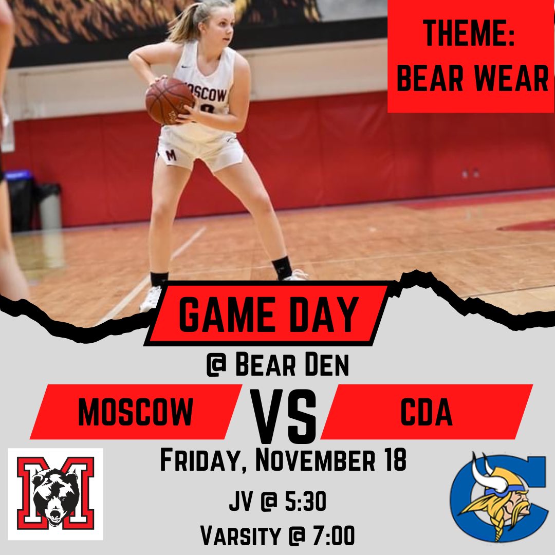 Home opener!

🆚: Coeur D’Alene (ID)
📍: Moscow, ID
🏟️: Bear Den
🕕: 7:00pm (PT)
💻: nfhsnetwork.com