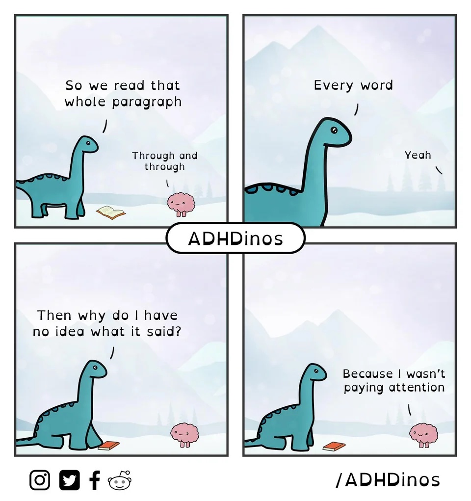 IrisReading's tweet image. #dinosauradhd #readinghumor