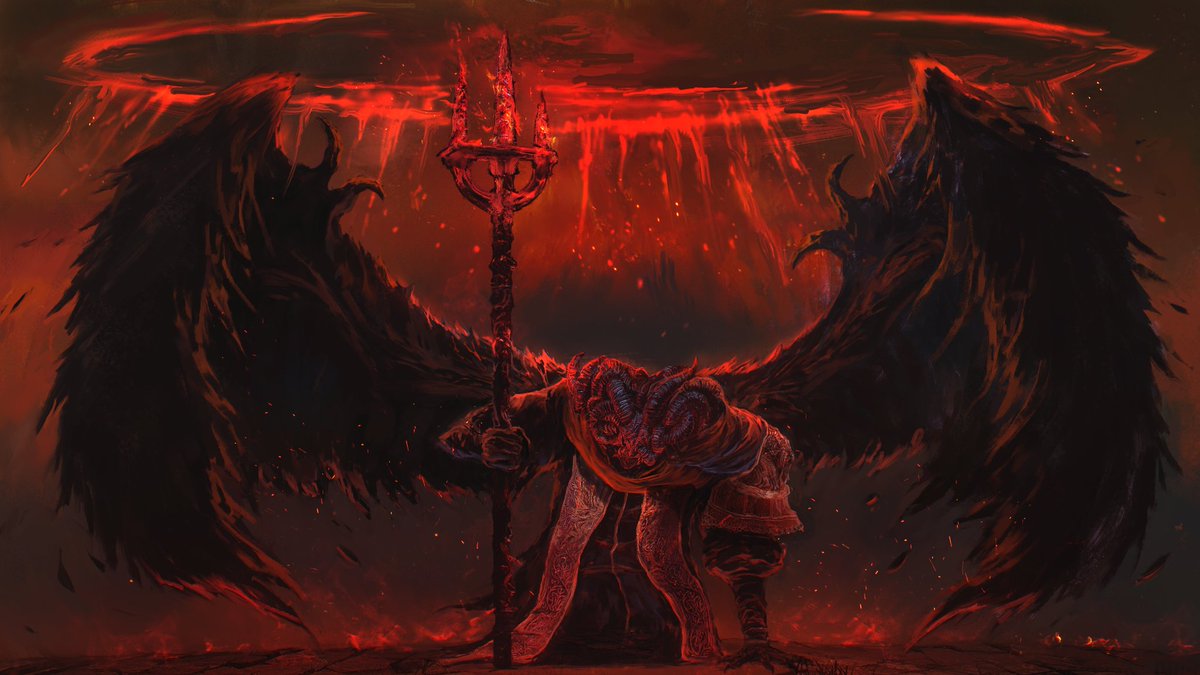 shimhaq's tweet photo. Mohg and Flame of Frenzy painted for @SmoughTown 
#eldenring https://t.co/GDbBl8uet0