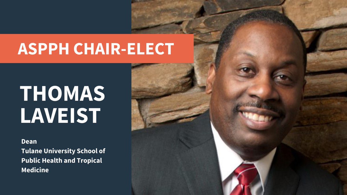 I’m delighted to say that @tlaveist, dean of the Tulane University School of Public Health and Tropical Medicine, has been elected as the next Chair-Elect of the @ASPPHtweets Board of Directors. Tom is a visionary leader and I'm excited to welcome him into the new role!