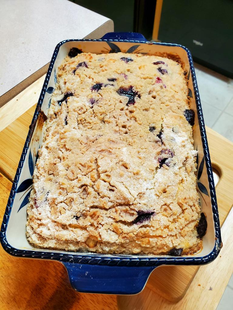 And as the Day of Reckoning approacheth, thou shalt bake, and there shall be blueberry buckle that thou mayst console thyself....