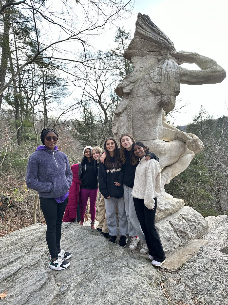 PCMiddle's tweet image. 7g takes an adventure in the Wissahickon this afternoon complete with a study of the Tedyuscung statue and a reflection on a Lenape prophecy.