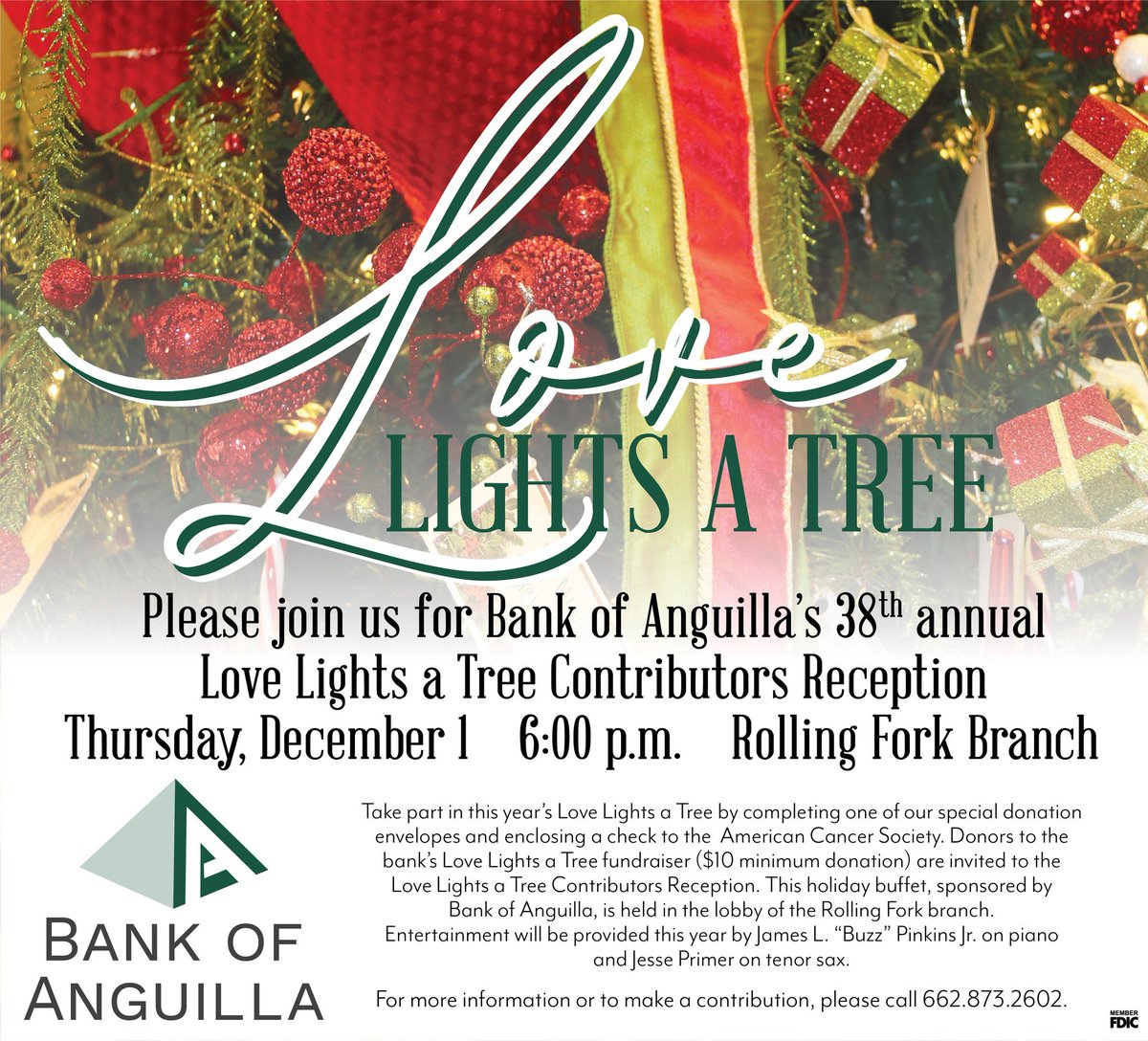 Join us for our 38th annual Love Lights a Tree.