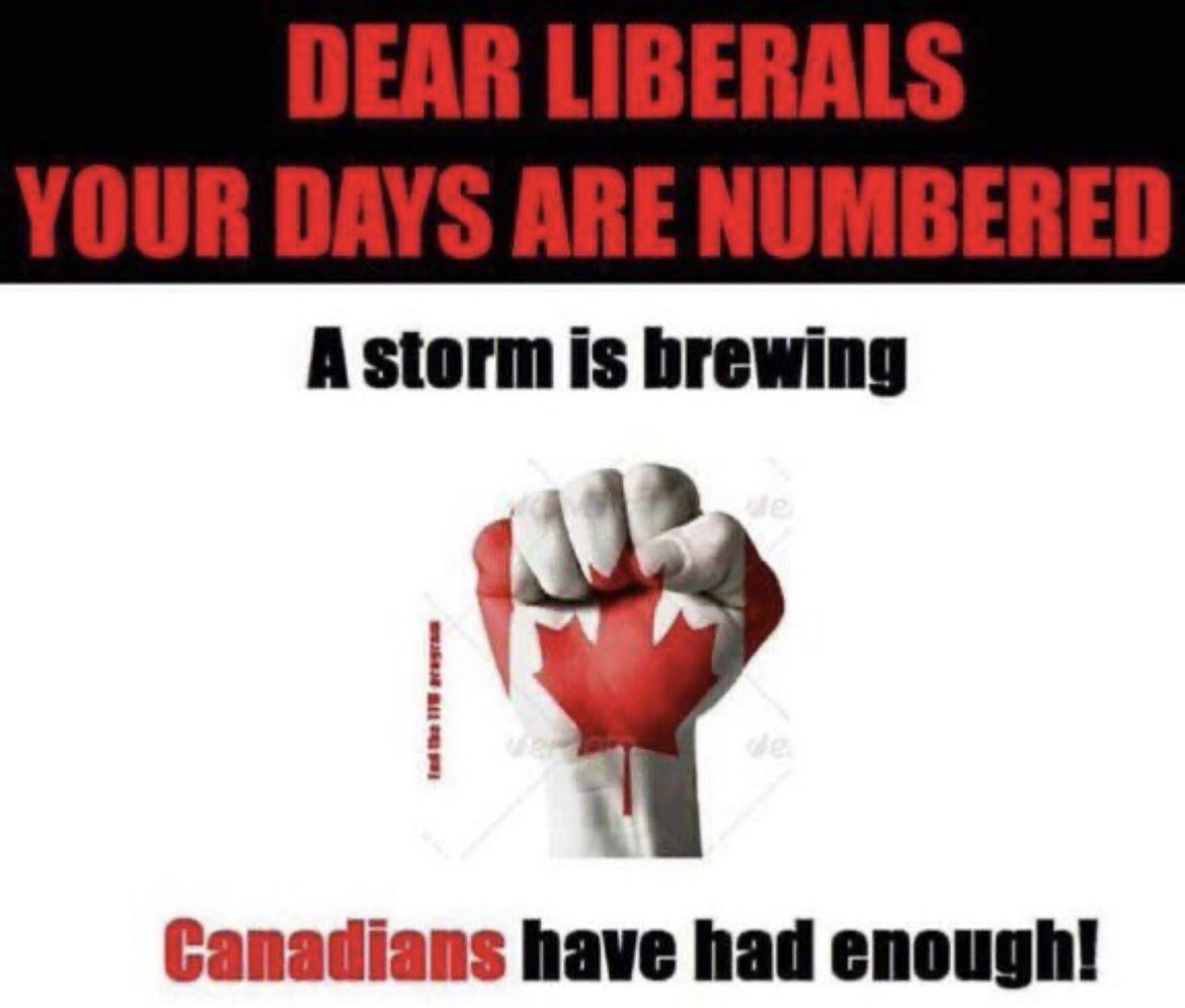 MapleSyrupNews's tweet photo. Yes we are!!!! RT for awareness… ☑️💪🇨🇦🍁 #LiberalsMustGo #Libs #TrudeauHasGotToGo https://t.co/AAQU4S02XZ