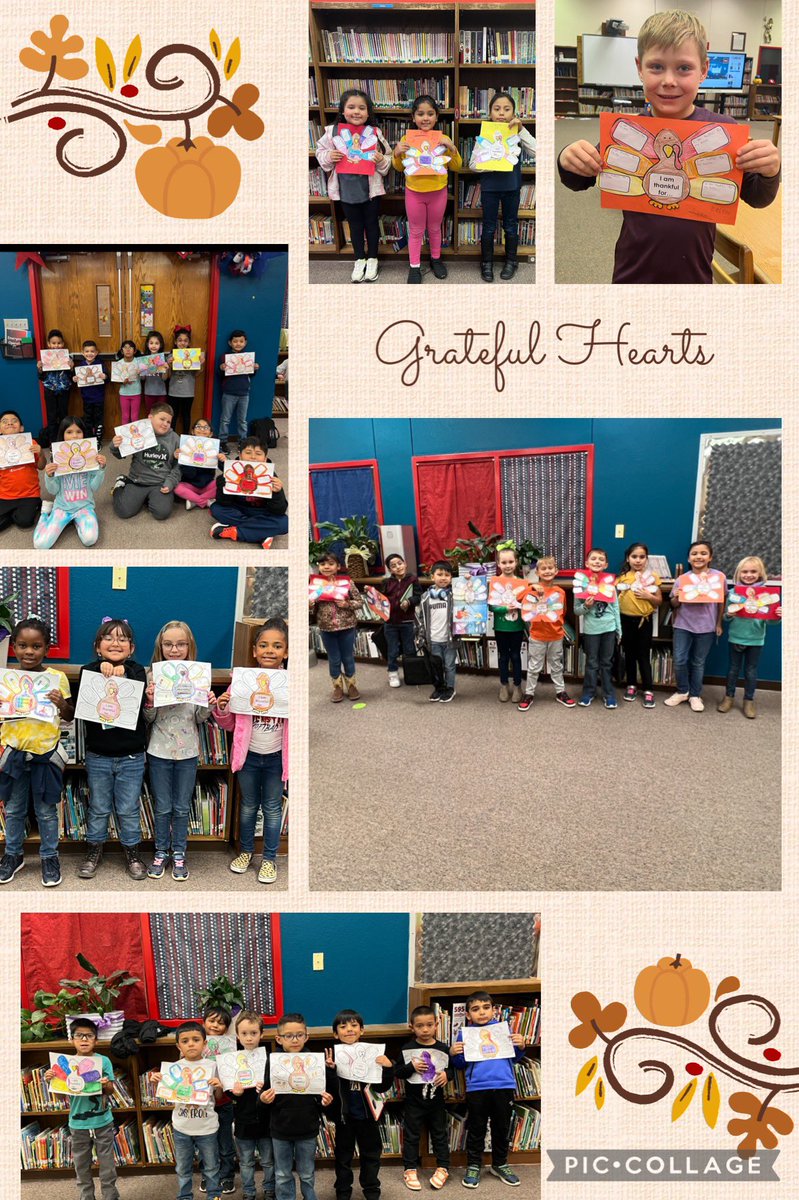 LydiaYbarra24's tweet photo. Thankful and blessed to get to teach all mighty, strong Knights @LBJelementary! This month we focused on thankfulness and kindness during library lessons. ❤️#ECISDlibraries @MrsHendReads https://t.co/7zDNdk5UPW