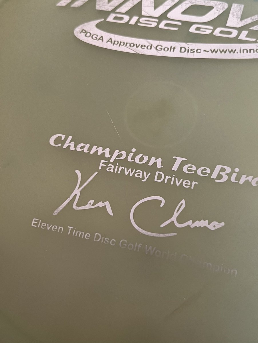 nick_eckhardt's tweet photo. @DiscGolfPrez @GreenSplatter there will only ever be one 7 speed #eleven @InnovaDiscs #teebird https://t.co/7iXGgojiIf