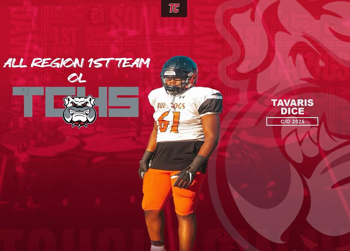 Congratulations to our First Team All Region Selections. 
Senior ATH-Martravious Dixon
Senior ATH- Noricco Danner
Sophomore OL-Tavaris Dice