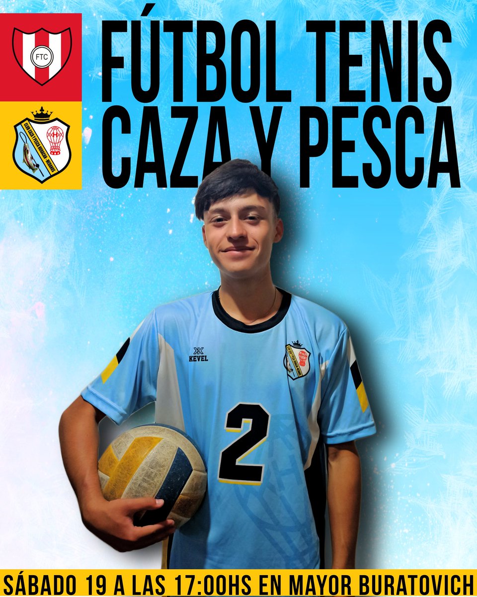 Clubcazaypesca's tweet photo. 🏐 RESERVA
🗓️ Sábado 19 de Noviembre
🕓 A las 17:00hs
🆚 Fútbol y Tenis Club
📍Lugar: Mayor Buratovich
#VamosCaza 💛🤍💙 https://t.co/KOErpQfDlE