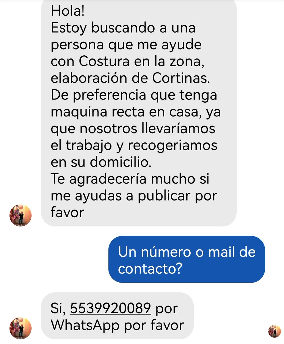 -OPORTUNIDAD LABORAL-

Vecinos y vecinas por si a alguien le interesa nos hacen llegar esta oferta laboral. Para mayor información envien WhatsApp al número que aparece en la imagen.