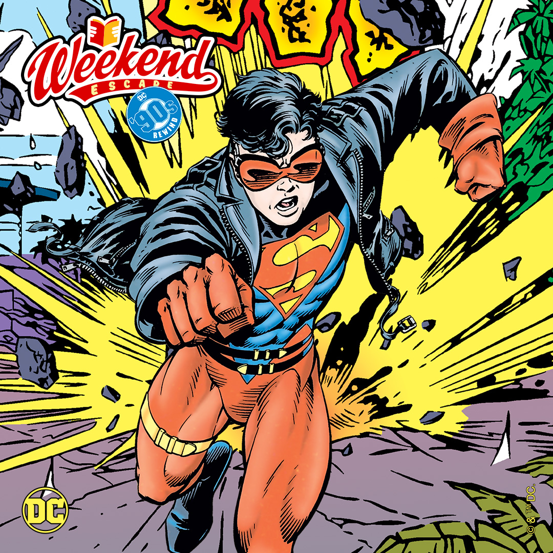 We're LOSIN' IT over SUPERBOY in a very #DCLovesThe90s #DCWeekendEscape. 

Read on for why this story arc is the perfect '90s nostalgia read this weekend: bit.ly/3XgqJuc