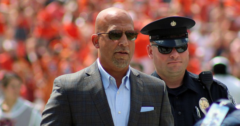 NittanyCentral's tweet photo. James Franklin has been linked to the #Auburn job. Here’s why Franklin leaving #PennState this time makes sense: https://t.co/enxH4DZSxn https://t.co/gd4sUL9Gt1