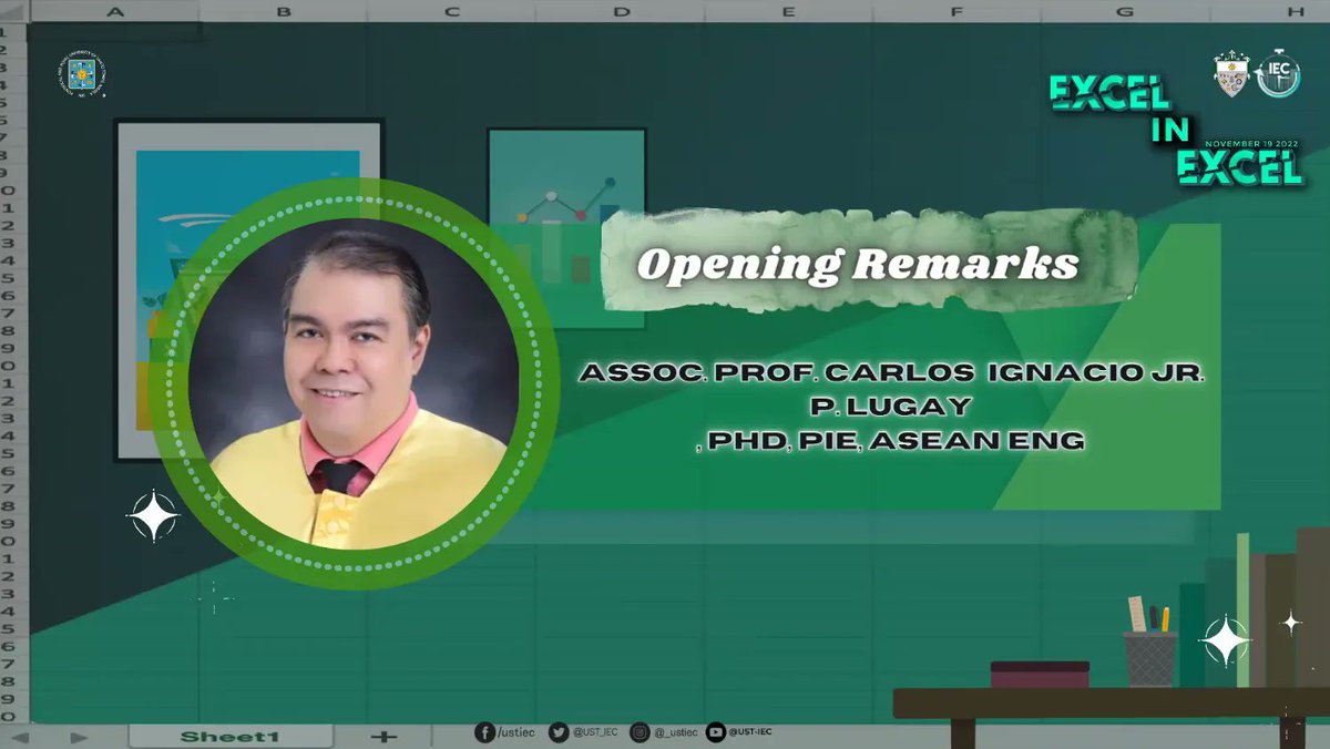 UST_IEC's tweet photo. To formally start our program, let us first hear from Assoc. Prof. Carlos Ignacio Jr. P. Lugay, PhD, PIE, ASEAN Eng as he delivers the opening remarks.
#IExcellence
#EXCELwithIEC
#EXCELinEXCEL
#OnewithIEC https://t.co/XQjo3IHYOc